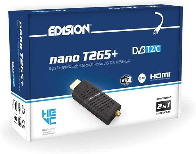Edision Nano T265+ - Receptor HDMI para TV Digital